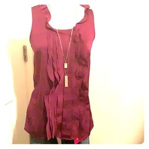 Purple Ruffled Blouse